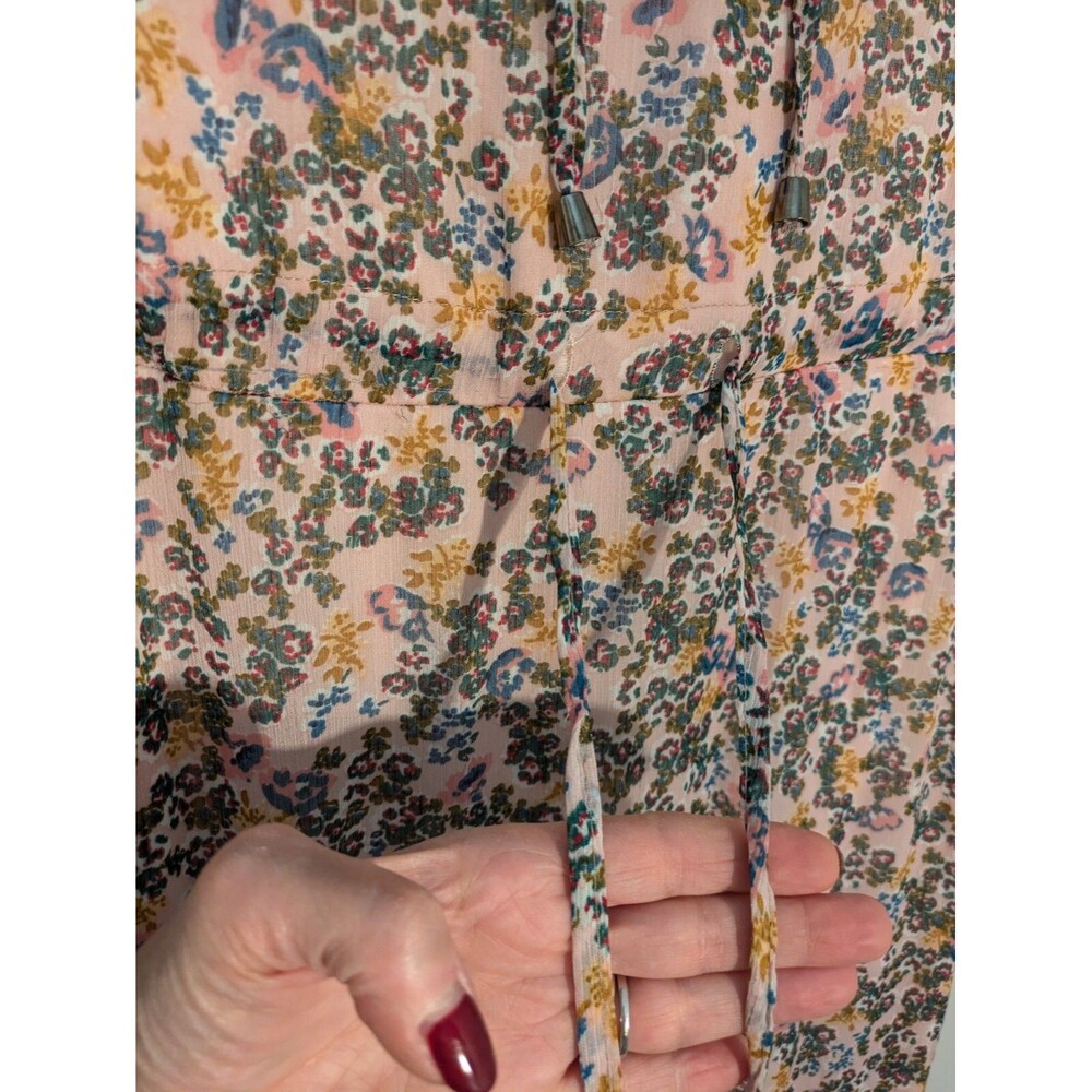 Women's Maxi Mini-Floral Tiered Cottagecore Country Ruffle Sleeve Feminine SZ M - Picture 6 of 15